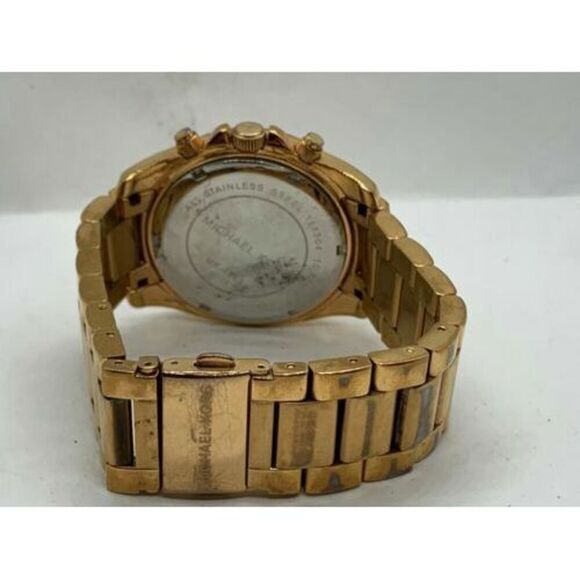 Michael Kors MK5263 Women's Watch Chronograph Rose Gold 39mm Quartz Mineral D518 - Picture 8 of 9